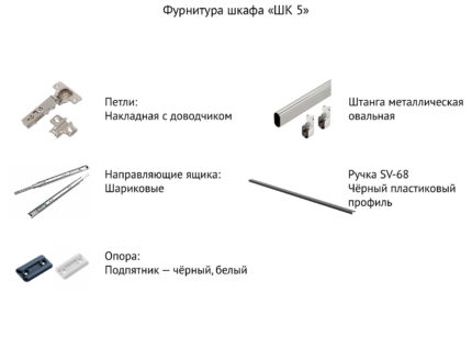 Шкаф распашной «ШК 5» Цемент светлый 80 см