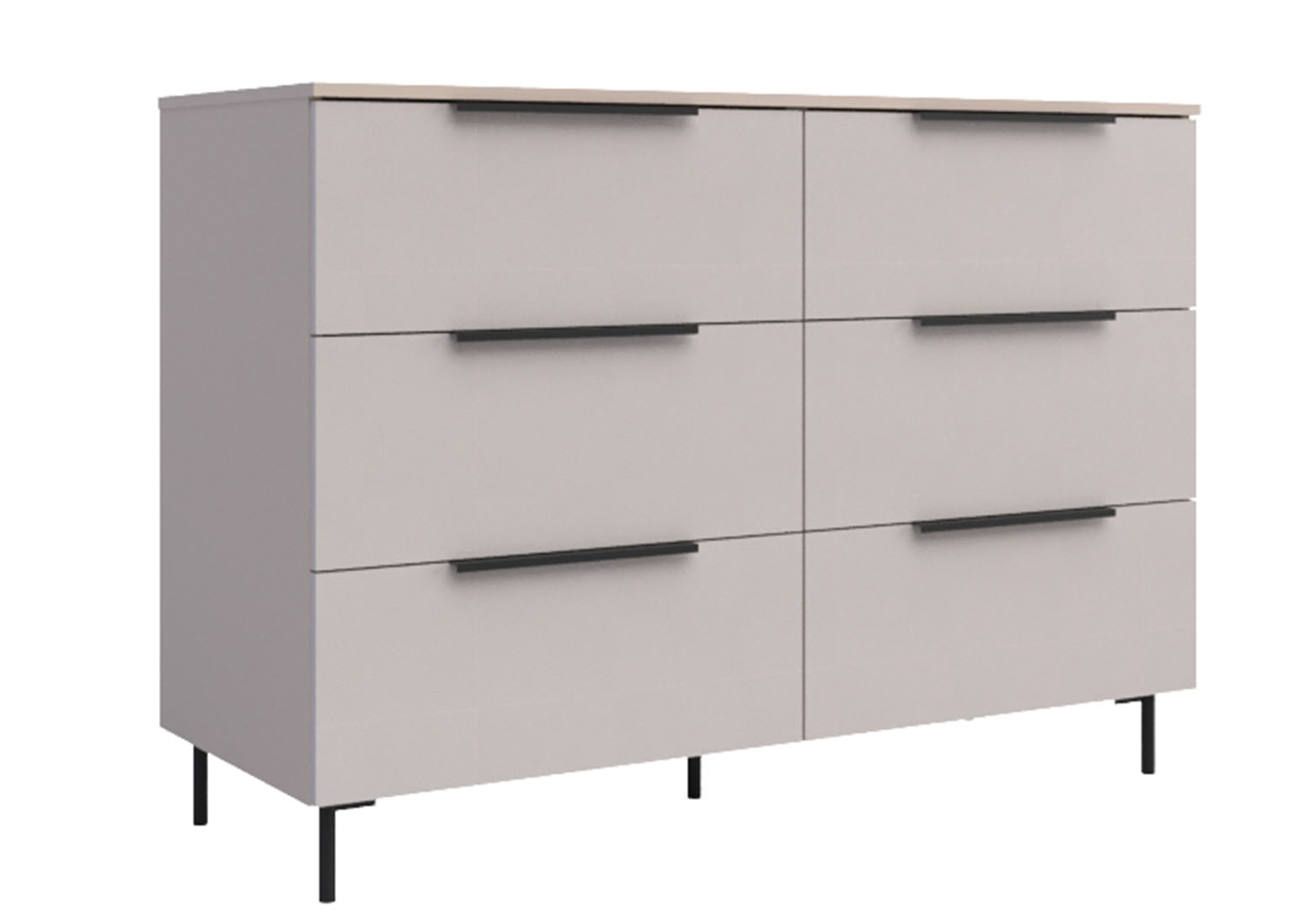 komod-1300-roza-bezhevyj-soft-dsv-mebel Комод «Роза» Бежевый Софт 130 см — изображение 1