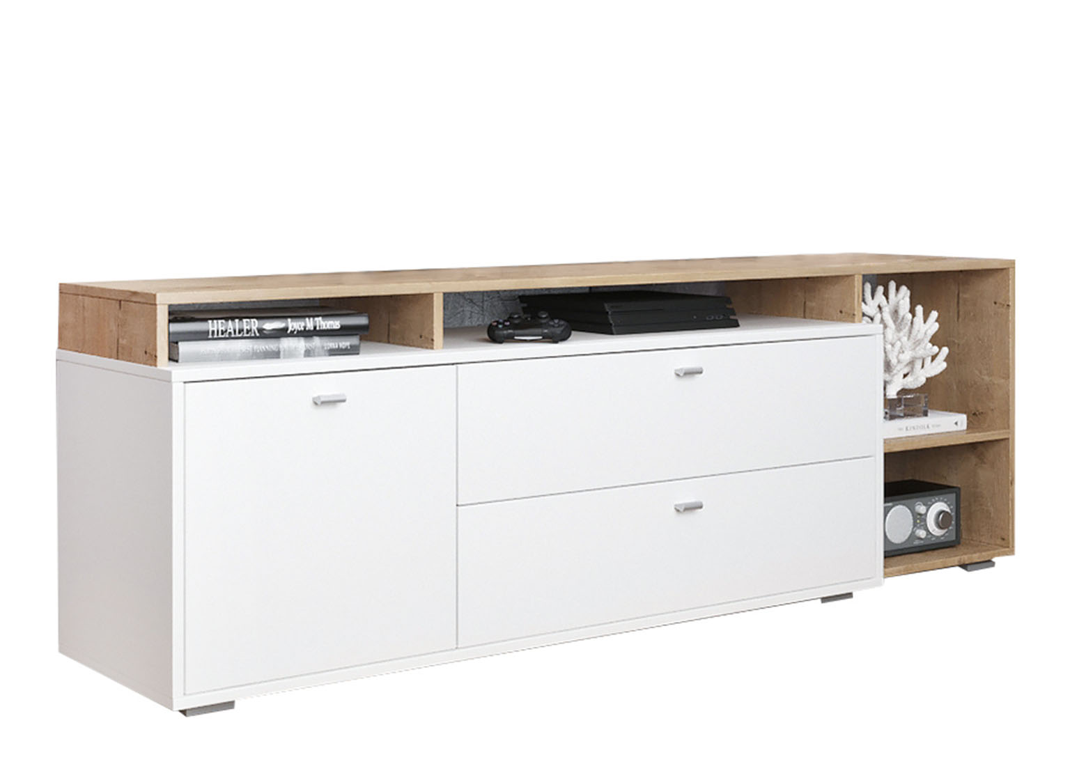 komod-lans-k202-belyj-dub-bunratti-ldsp-dsv Комод «Ланс» К202 Белый — изображение 1