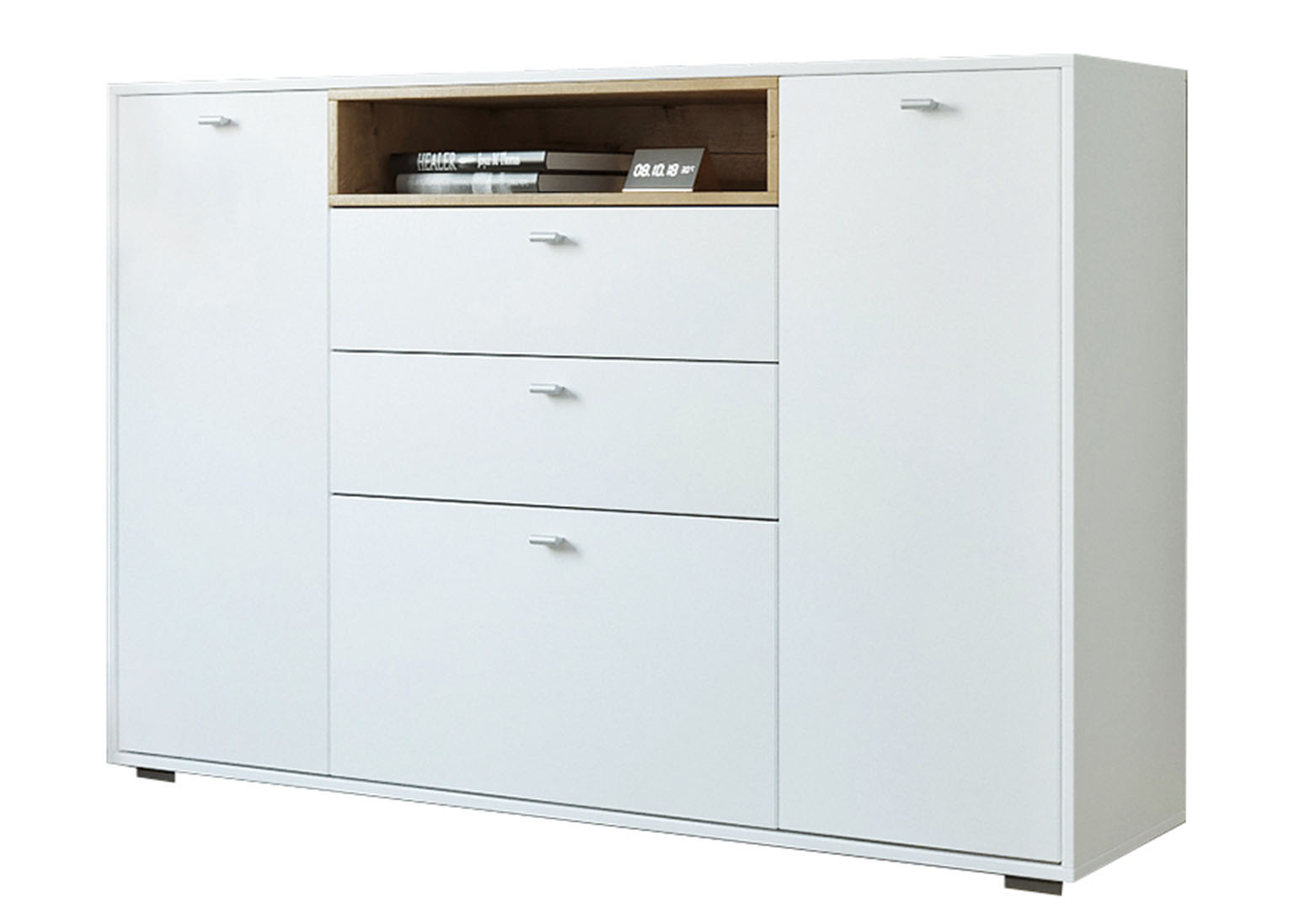 komod-lans-k303-belyj-dub-bunratti-ldsp-dsv Комод «Ланс» К303 Белый — изображение 1