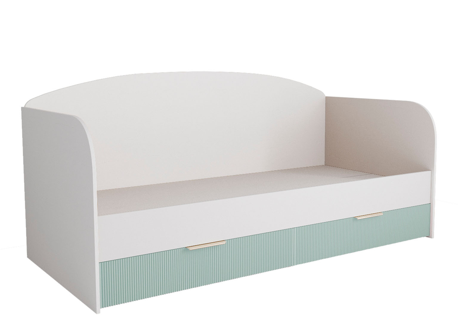 krovat-divan-90-sm-lavis-belyj-zelyonyj-dsv-park-mebeli Кровать-диван «Лавис» Белый / Зелёный 90 см — изображение 1