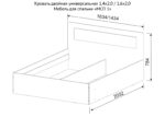 Кровать «МСП 1» Дуб Золотой 140 см — изображение 2