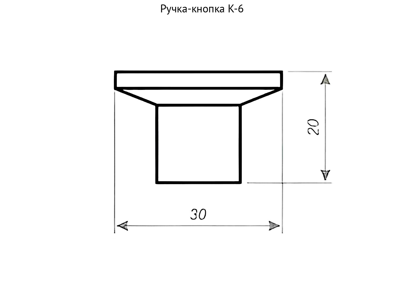 ruchka-knopka-k-6-shema Ручка-кнопка К 6 Золото — изображение 1