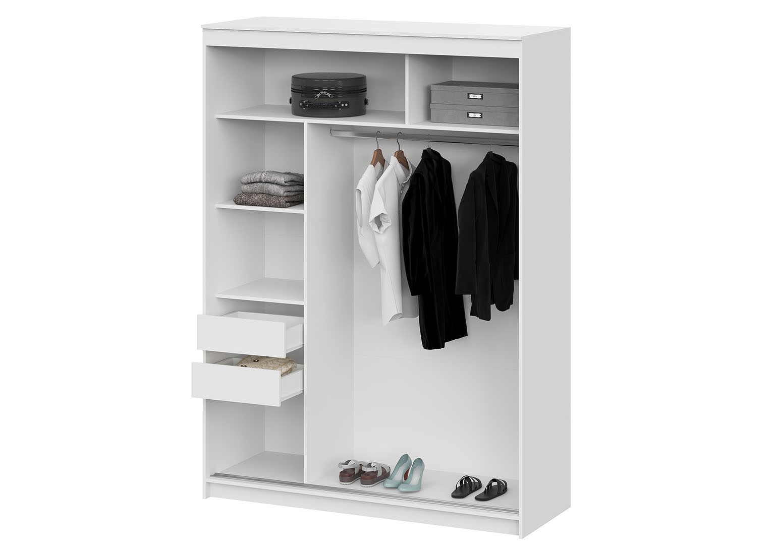 shkaf-kupe-shkp-3-160-sm-belyj-sv-mebel-cloth Шкаф-купе «ШКП 3» 160 см — изображение 1