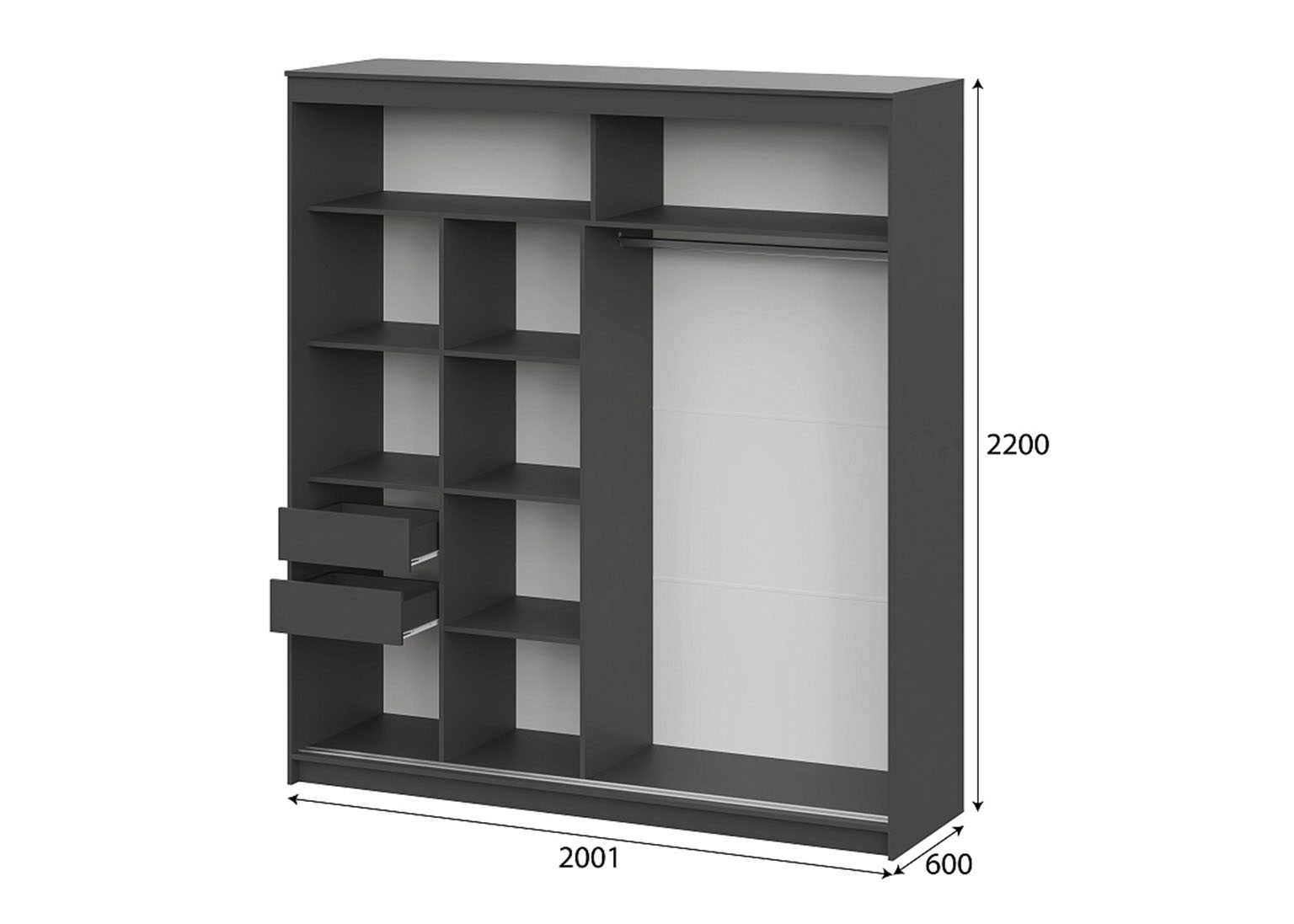 shkaf-shkp-3-maks-grafit-seryj-2000-mm-sv-mebel-shema Шкаф-купе «ШКП 3» Макс Графит 200 см — изображение 1