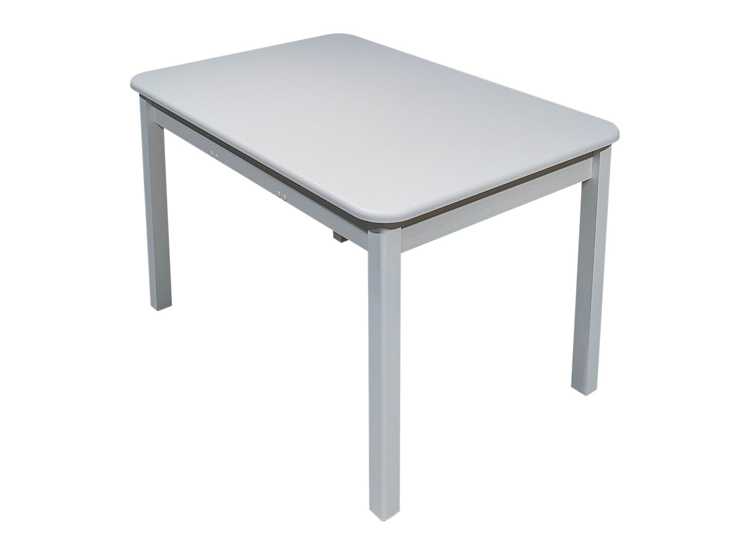 stol-premer-1200-x-800-s-pryamoj-vstavkoj-480-mdf-belyj-strukturnyj-kromka-belaya-czargi-belye-opora-9-belyj-derevo-rust Стол кухонный Премьер Дерево Белый № 9 / Белый структурный 120х80 см — изображение 1