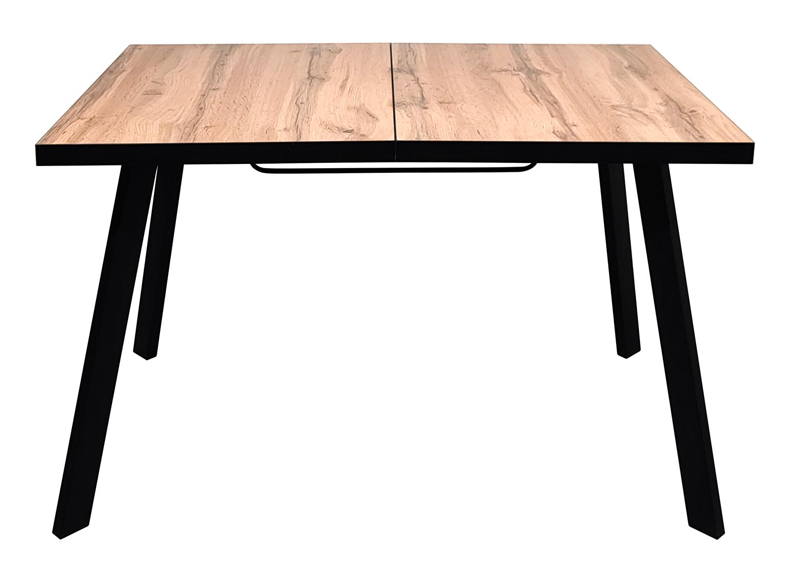 stol-saen-17-loft-1200x800-razdvizhnoj-chyornyj-muar-mehanizm-babochka-500-pryamougolnyj-falshpanel-38-mm-plastik-dub-votan-kromka-chyornaya-rust Стол кухонный Саен 17 120х80 см Чёрный / Дуб вотан 38 мм — изображение 1