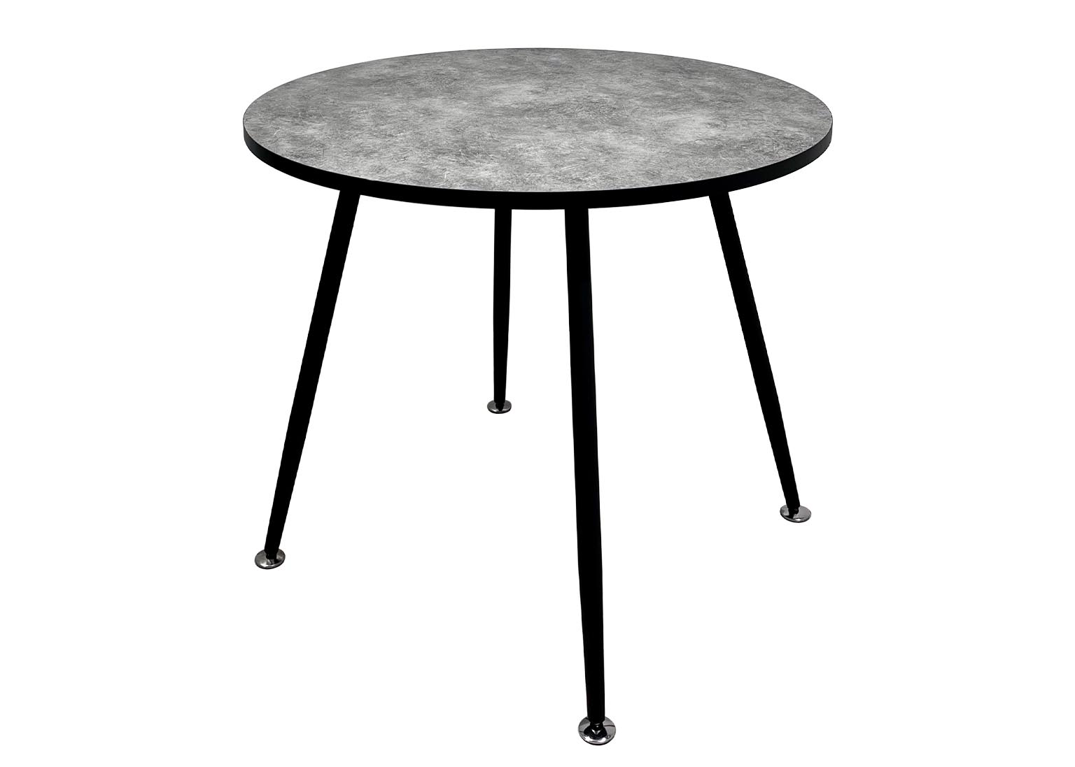 stol-saen-26-loft-900x900-nerazdvizhnoj-chyornyj-muar-krug-plastik-beton-kromka-chyornaya-rust Стол кухонный Саен 26 Чёрный / Бетон 90х90 см — изображение 1