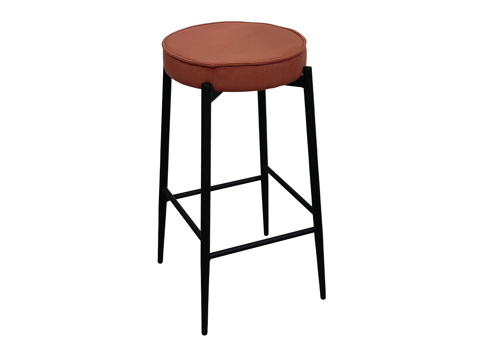 taburet-barnyj-12-h720-chyornyj-muar-metall-karkas-velyutto-55-rust Табурет Барный 12 H720 Чёрный / Велютто 55 — изображение 1