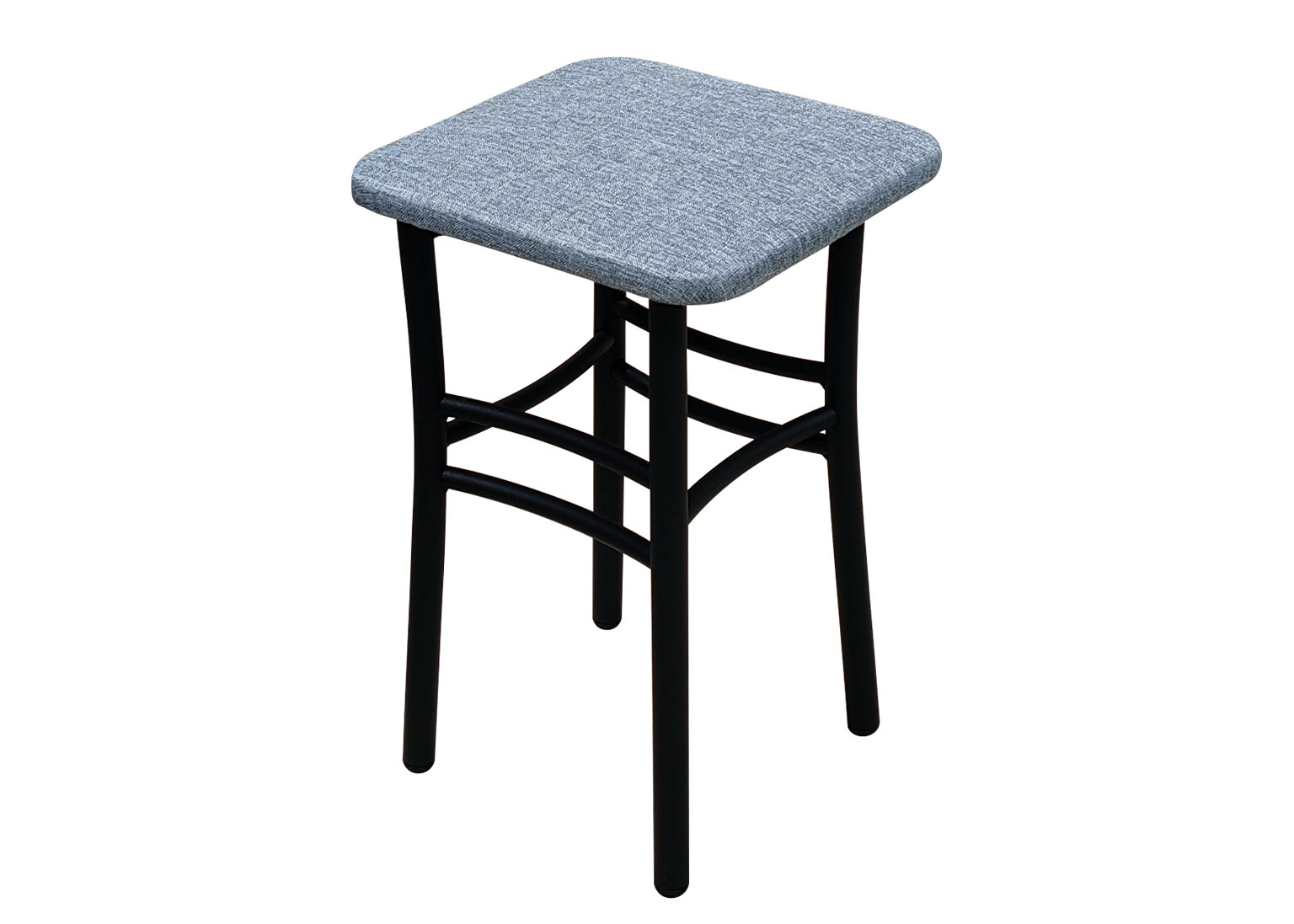 taburet-kvadrat-chyornyj-muar-metall-karkas-romeo-13-rust Табурет Квадрат Чёрный / Ромео 13 — изображение 1