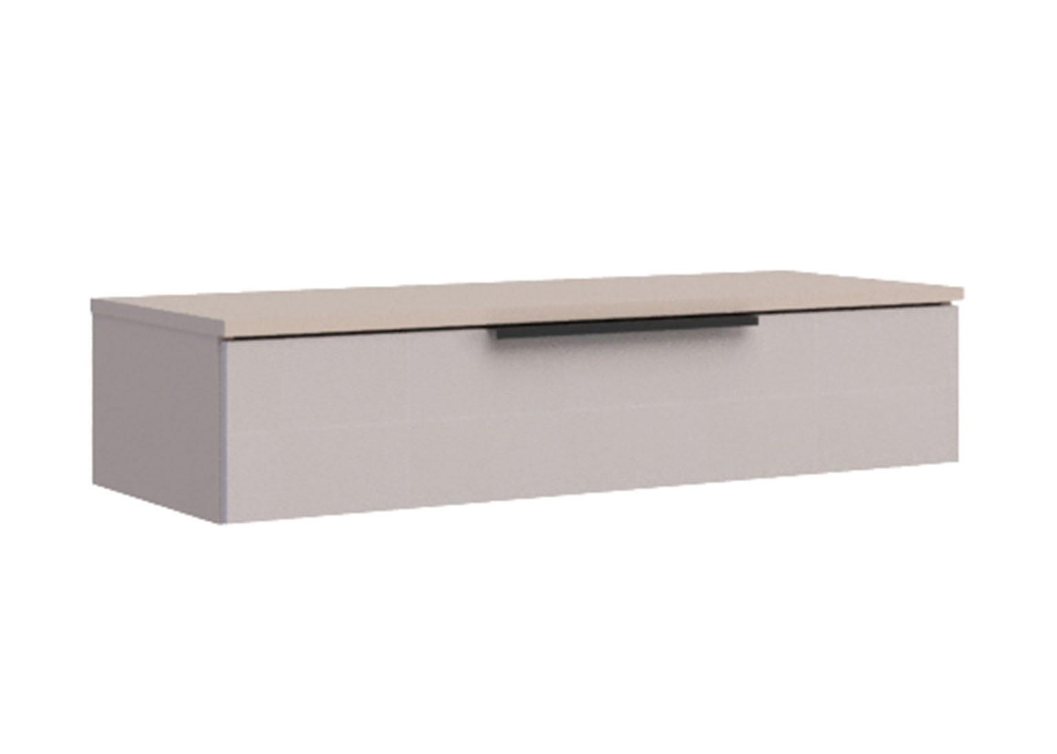 tumba-podvesnaya-roza-bezhevyj-soft-dsv-mebel Тумба подвесная «Роза» Бежевый Софт 90 см — изображение 1